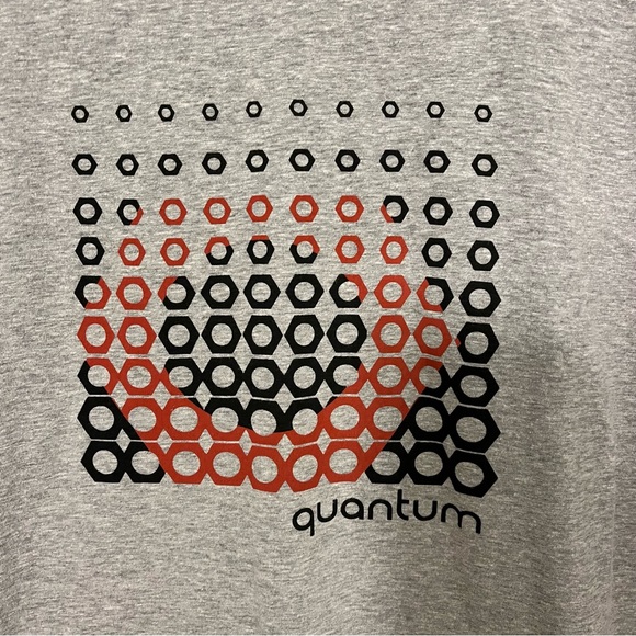 Carbon 2 Cobalt Mens Gray Cotton Crewneck Short Sleeve Quantum T-shirt XXL - Picture 3 of 12